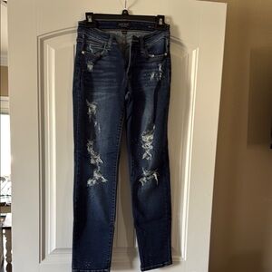 Judy Blue Skinny Jeans Blue Distressed